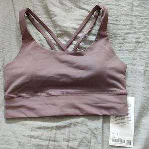 BNWT Lululemon Energy Long Line Bra, Misty Mocha 8